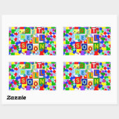 ボタン～Get Well Sticker # 2 長方形シール (シート)