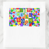 ボタン～Get Well Sticker # 2 長方形シール (バッグ)