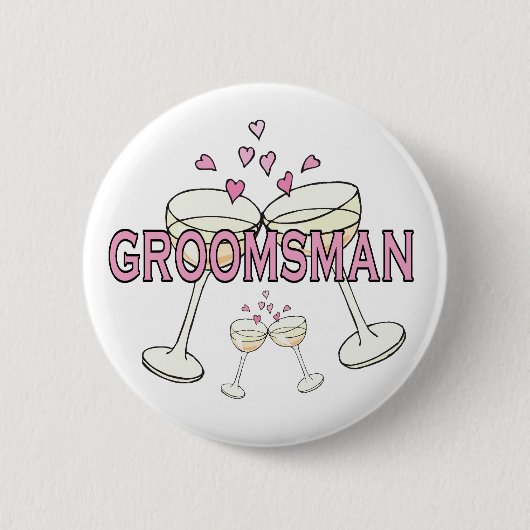 ボタン: Groomsman 缶バッジ (正面)