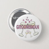 ボタン: Groomsman 缶バッジ (正面&裏面)