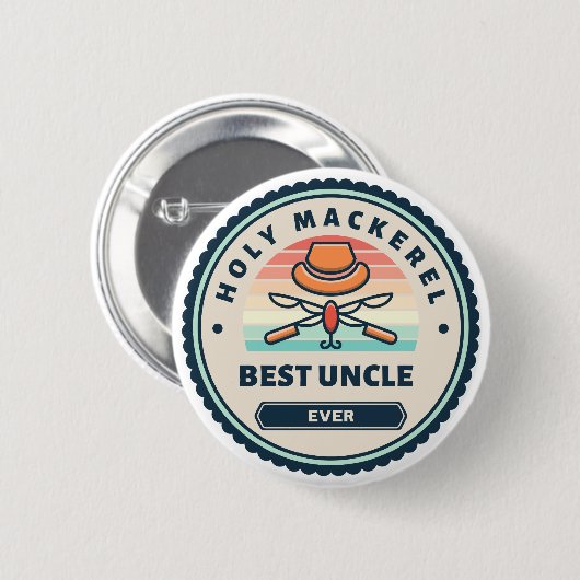 ボタン – Holy Mackerel最高の伯父 缶バッジ (正面&裏面)