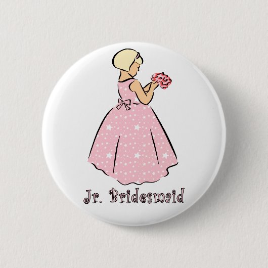 ボタン： Jr Bridesmaid 缶バッジ (正面)