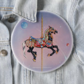 ボタン- Petalumaの回転木馬の馬1 缶バッジ (インサイチュ)