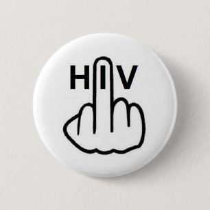 ボタンHIVフリップ 缶バッジ