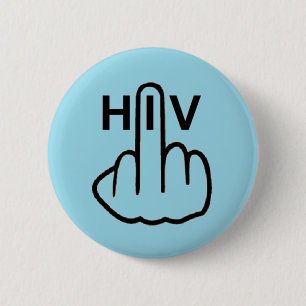ボタンHIVフリップ 缶バッジ