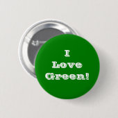 ボタンI Love Green 缶バッジ (正面&裏面)