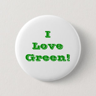 ボタンI Love Green 缶バッジ