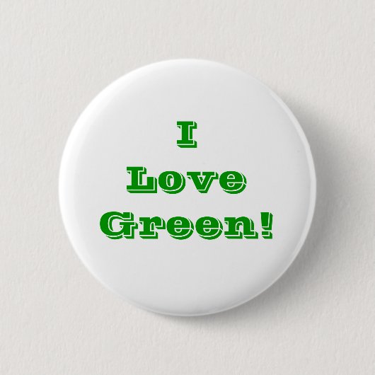 ボタンI Love Green 缶バッジ (正面)