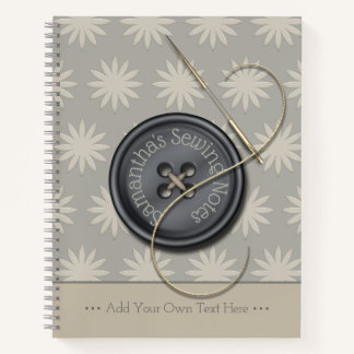 ボタンIt裁縫ノート仕訳帳 ノートブック