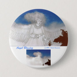 ボタンPinのあたりで賛美する天使 缶バッジ