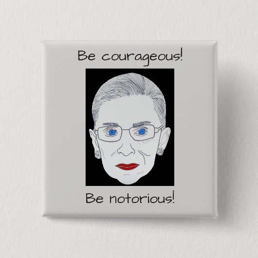 ボタンRBG勇気を持って悪名を言え！ 缶バッジ (正面)