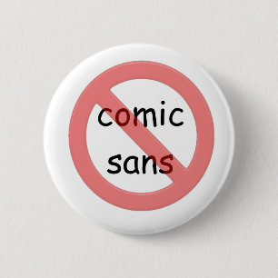 ボタンSans禁止の漫画 缶バッジ