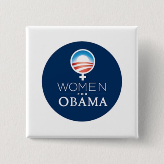 ボタンWomen4Obama 缶バッジ (正面)