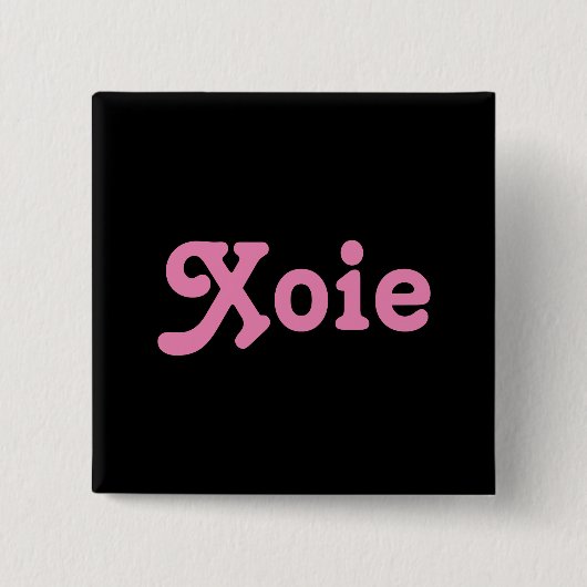 ボタンXoie 缶バッジ (正面)