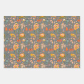 ボタ予測できなニカル3パックギフトラップ ラッピングペーパーシート (正面2)