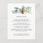 ボタ素朴ニカルウィンターウェディングゲスト詳細 エンクロージャーカード (正面)