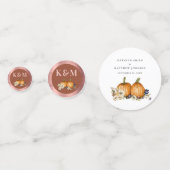 ボタ素朴ニカルオータムカボチャ秋の結婚式 コンフェッティ (正面)