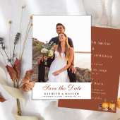 ボタ素朴ニカルオータムカボチャ秋の結婚式 セーブザデート