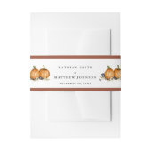 ボタ素朴ニカルオータムカボチャ秋の結婚式 招待状ベリーバンド (正面例)