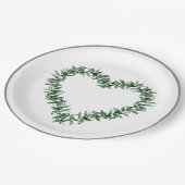 ボタ素朴ニカルグリーンリーシンプルリーフリース ペーパープレート (アングル)