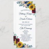 ボタ素朴ニカルヒマワリ結婚フローラ プログラム (正面/裏面)