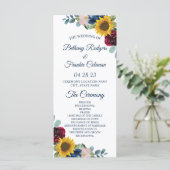 ボタ素朴ニカルヒマワリ結婚フローラ プログラム (スタンド正面)