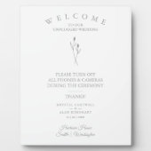 ボタ素朴ンシンプル結婚の開眼式 フォトプラーク (正面)