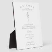 ボタ素朴ンシンプル結婚の開眼式 フォトプラーク (側面)