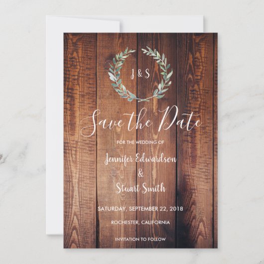 ボタ素朴ン水の色葉の日付を保存 セーブザデート (正面)