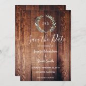 ボタ素朴ン水の色葉の日付を保存 セーブザデート (正面/裏面)