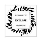 ボタ素朴ン離れモダンエレガント本 セルフインキングスタンプ (デザイン)