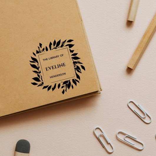 ボタ素朴ン離れモダンエレガント本 セルフインキングスタンプ