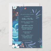 ボタ絵を描ンカルブライダルシャワー招待 招待状 (正面)