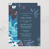 ボタ絵を描ンカルブライダルシャワー招待 招待状 (正面/裏面)