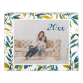 ボタ鮮やかニカル2020編集可能年写真 カレンダー (カバー)