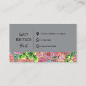 ボタ鮮やかンカラフルティフィスフローラ店 名刺 (裏面)