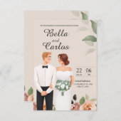 ボダエンスペイン招待状 招待状 (正面/裏面)