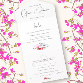 ボダスペインのソンブレロ・チャロのインビタシオン結婚ズ オールインワン招待状