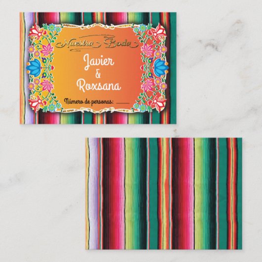 ボダ披露宴へ 名刺 (正面/裏面)