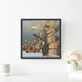 ボッおもしろいクスタートル正方形壁掛け時計 スクエア壁時計 (ホーム)