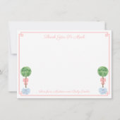 ボックウッドかわいらし小さな女の子ベビーシャワー誕生写真 サンキューカード (正面)