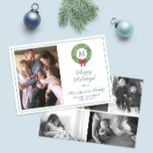 ボックウッドエレガントリースクリスマスフォトコラージュ シーズンカード