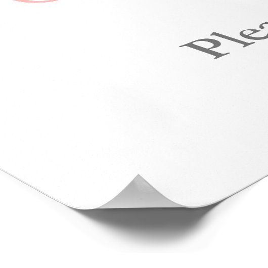 ボックウッド名門私立校風のピンクボウ赤ちゃんシャワー歓迎ポスター ポスター (角)