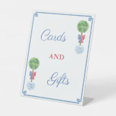 ボックウッド頭が切れるのトピア愛国的なカードと贈り物 台座サイン (正面)