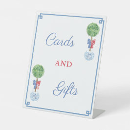 ボックウッド頭が切れるのトピア愛国的なカードと贈り物 台座サイン