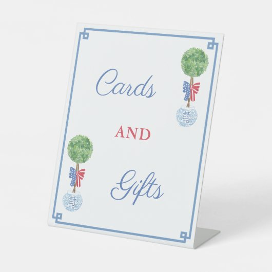 ボックウッド頭が切れるのトピア愛国的なカードと贈り物 台座サイン (正面)