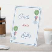 ボックウッド頭が切れるのトピア愛国的なカードと贈り物 台座サイン (インサイチュ)