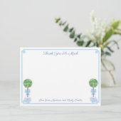 ボックウ名門私立校風のド男の赤ちゃんシャワーシップと参照写真 サンキューカード (スタンド正面)