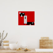 ボックカーモダンアートポスタープリント ポスター (キッチン)