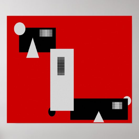 ボックカーモダンアートポスタープリント ポスター (正面)